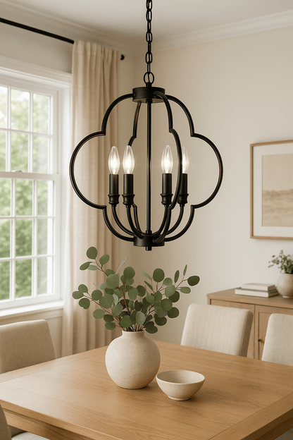 Farmhouse Candle Chandelier Light Fixture - XENTAR