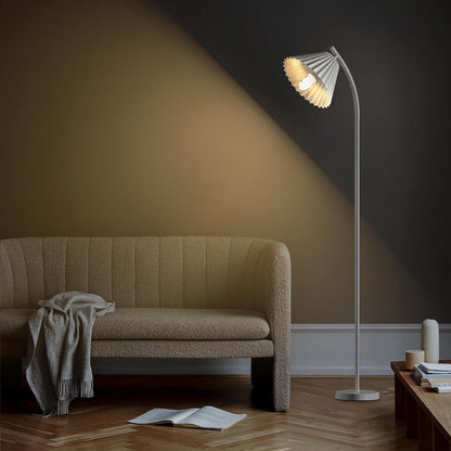 Minimalist Floor Lamp with Pleated Lampshade - XENTAR