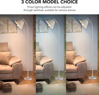 Minimalist Floor Lamp with Pleated Lampshade - XENTAR