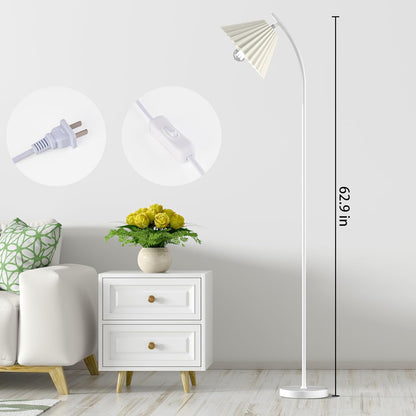 Minimalist Floor Lamp with Pleated Lampshade - XENTAR