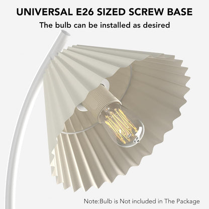 Minimalist Floor Lamp with Pleated Lampshade - XENTAR