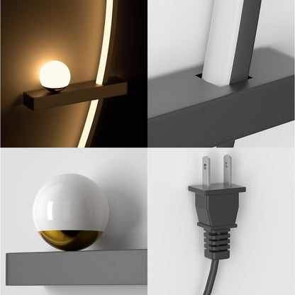 Modern Orb Arc Wall Lamp, 2 Pack - XENTAR