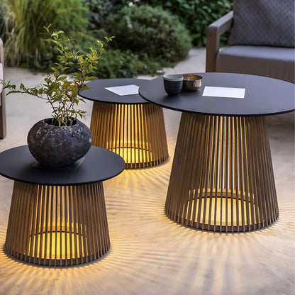 Outdoor Table With Solar Lights - XENTAR