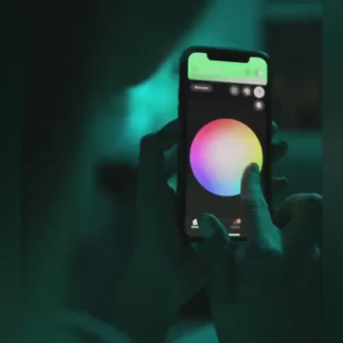 Load video: Mood-setting decorative lamp with soft ambient lighting, enhancing the atmosphere in a modern interior space