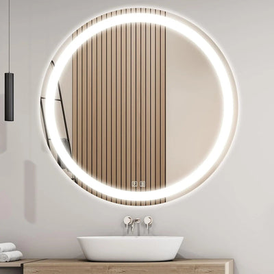 Round Center Glow LED Bathroom Mirror