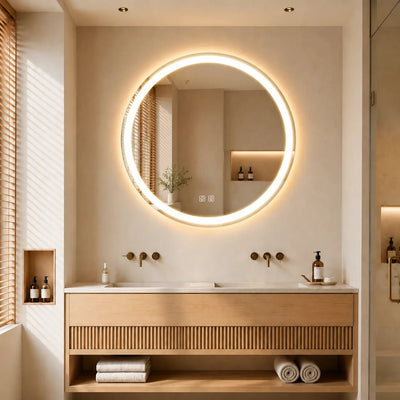 Round Center Glow LED Bathroom Mirror