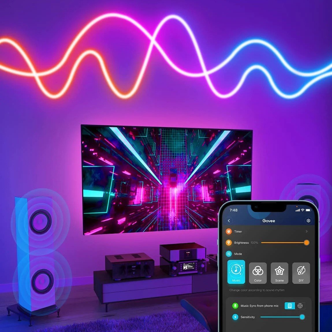 Smart Neon Sign Light, Flexible DIY Neon Strip Light - XENTAR