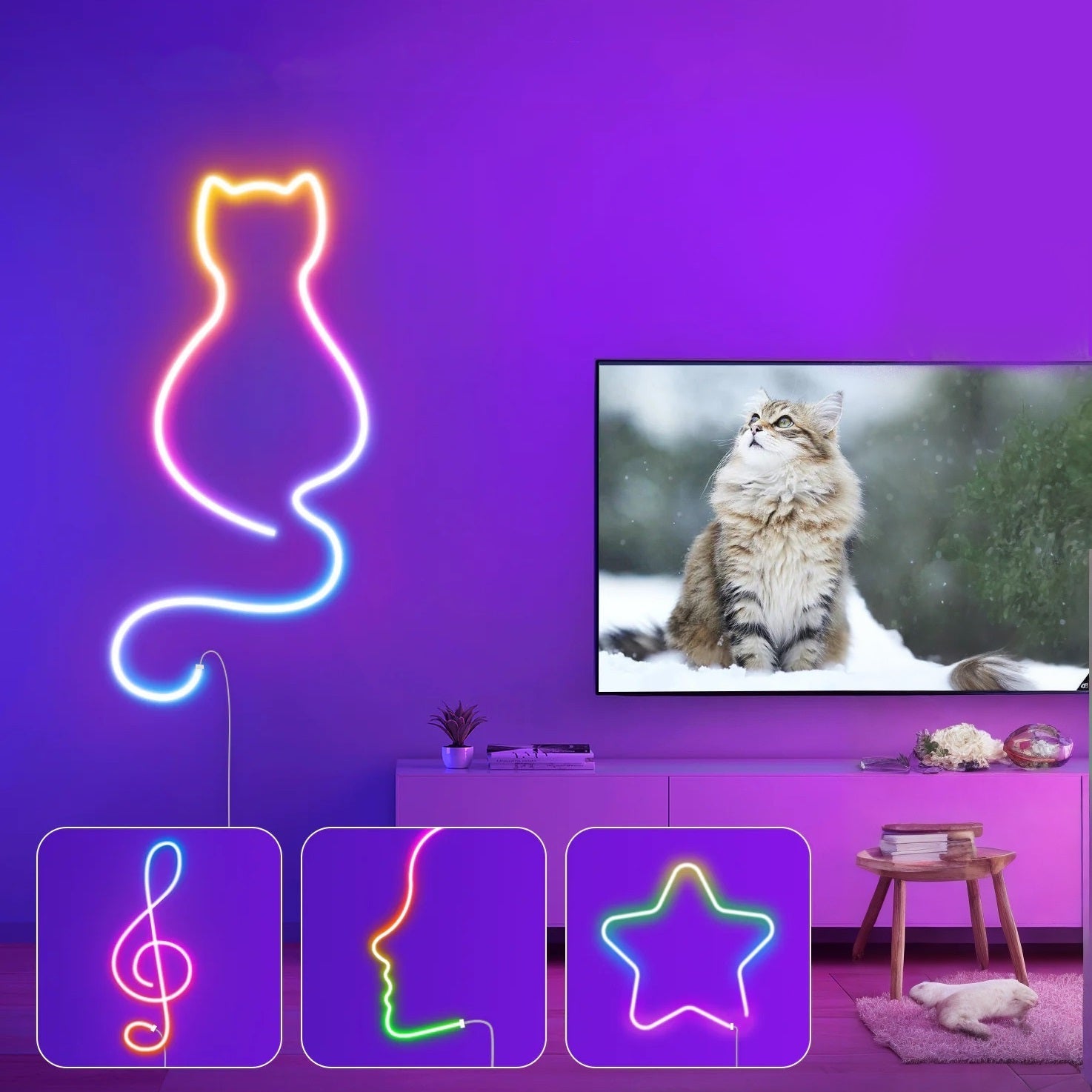 Smart Neon Sign Light, Flexible DIY Neon Strip Light - XENTAR