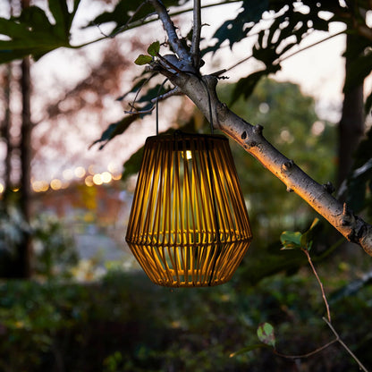 Solar Powered Outdoor Rattan Lantern - XENTAR