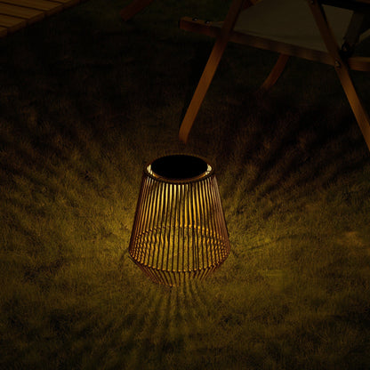 Solar Powered Outdoor Rattan Lantern - XENTAR