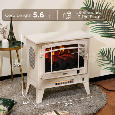 Suburbs TS25 Smart Electric Fireplace Stove Heater, WiFi Enabled
